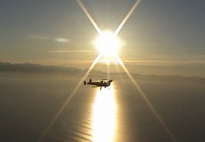 Flying High Over Straits of Juan de Fuca